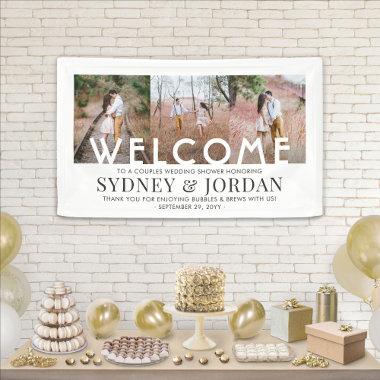 Couples Wedding Shower Simple 3 Photo Welcome Banner