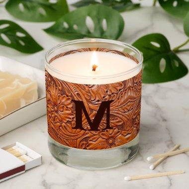 Cowboy Rustic western country wedding monogram Scented Candle