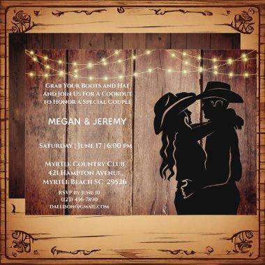 Cowgirl and Cowboy Cookout/BBQ Invitations