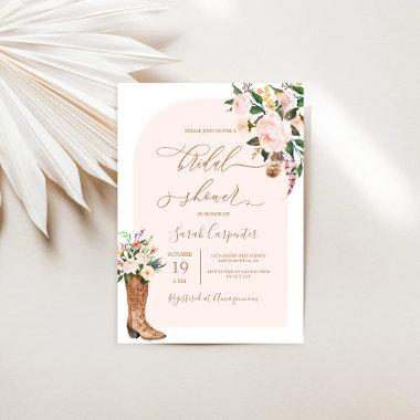 Cowgirl Boots Bridal Shower Invitations