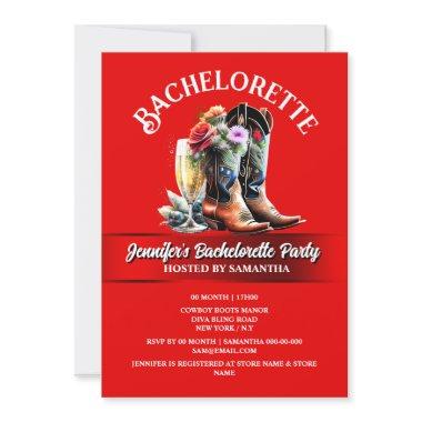 Cowgirl country wildflowers red white boots glam