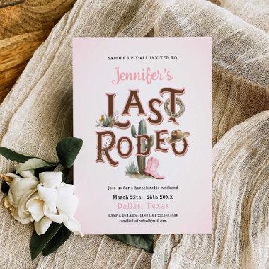 Cowgirl Last Rodeo Bachelorette Invitations