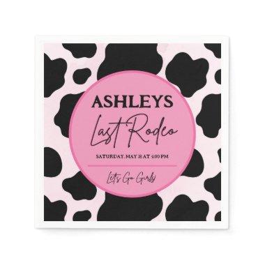 Cowgirl Last Rodeo Personalized Party Napkins