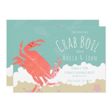 Crab Boil Party Sand Ocean Waves