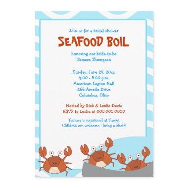 CRAB BOIL Seafood Party Bridal Shower Invitations