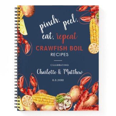 Crawfish Boil Couples Engagement Recipe Notebook