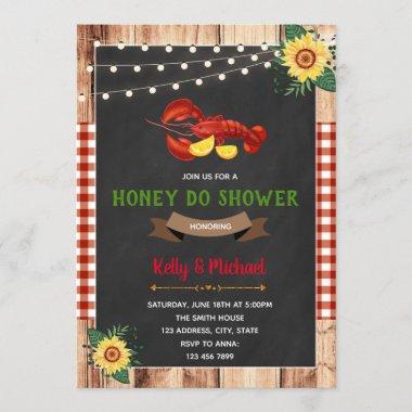 Crawfish boild honey do shower Invitations