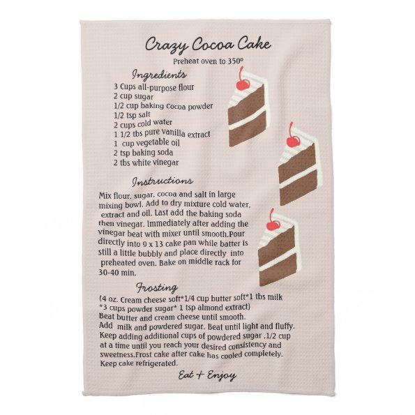 Crazy Cocoa Cake Recipe Kitchen Towel