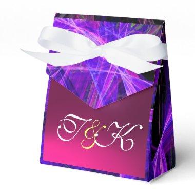 CRAZY PHOTON GEMSTONE blue purple MONOGRAM Favor Boxes