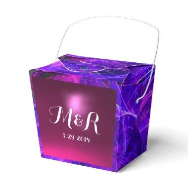 CRAZY PHOTON GEMSTONE blue purple MONOGRAM Favor Boxes