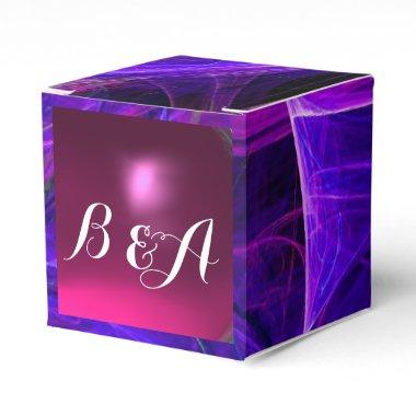 CRAZY PHOTON GEMSTONE blue purple MONOGRAM Favor Boxes