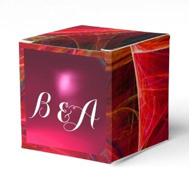 CRAZY PHOTON GEMSTONE red pink MONOGRAM Favor Boxes