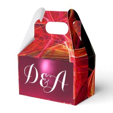 CRAZY PHOTON GEMSTONE red pink MONOGRAM Favor Boxes