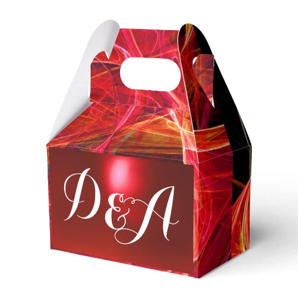 CRAZY PHOTON GEMSTONE RED RUBY MONOGRAM FAVOR BOXES