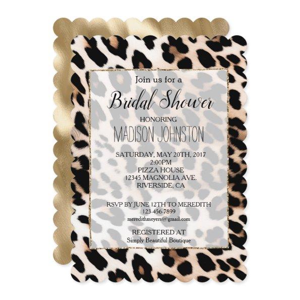 Cream Black Leopard Print