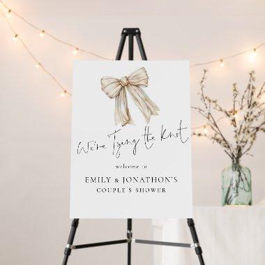 Cream Bow We're Tying Knot Welcome Couples Shower Foam Board