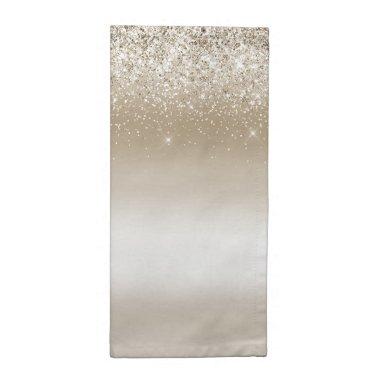 Cream Gold Glitz Glitter  Cloth Napkin
