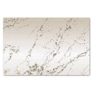 Cream Gold Glitz Marble Glitter  Tissue Paper