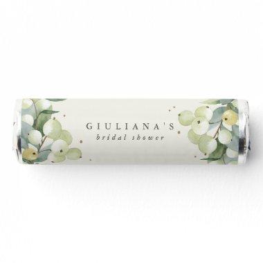Cream Snowberry+Eucalyptus Winter Bridal Shower Breath Savers® Mints