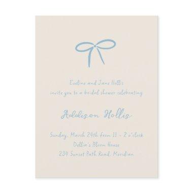 Cream Something Blue Bow  Post