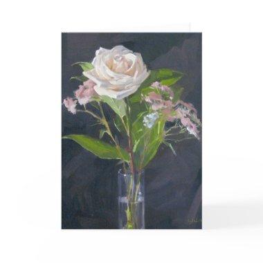 "Creamy Rose" Art Invitations Blank Greeting Invitations