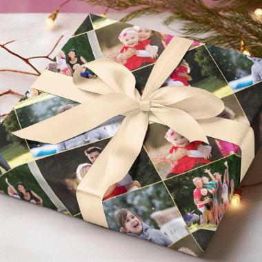 Create 5 Photo Collage Birthday Christmas Wedding Wrapping Paper
