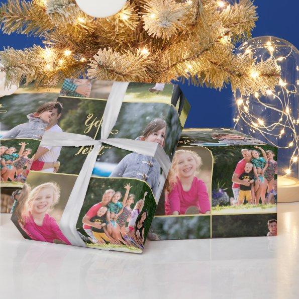 Create 6 Photo Collage Birthday Christmas Wedding Wrapping Paper