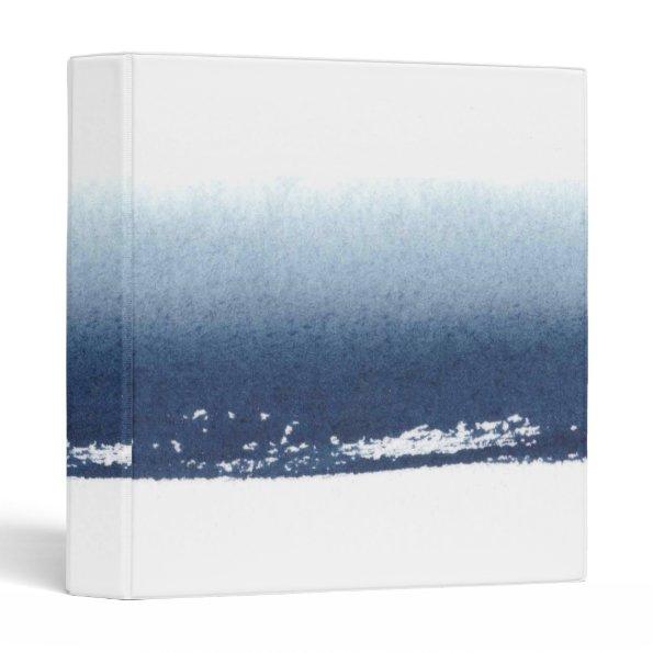 Create Own Peronalized Gift - Watercolor Navy Blue Binder