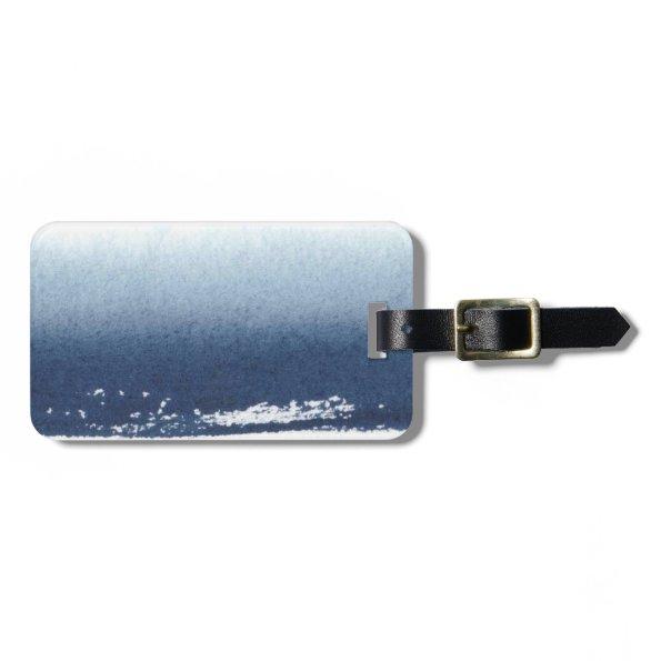 Create Own Peronalized Gift - Watercolor Navy Blue Luggage Tag