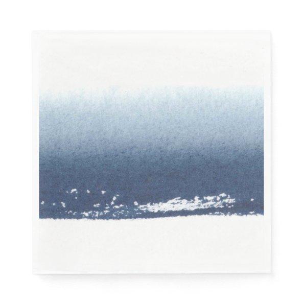 Create Own Peronalized Gift - Watercolor Navy Blue Napkins