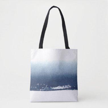 Create Own Peronalized Gift - Watercolor Navy Blue Tote Bag