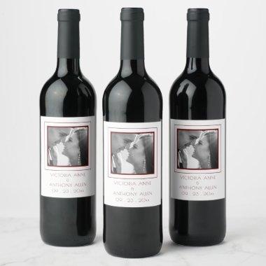 Create Your Own Elegant Photo Red Wine Label