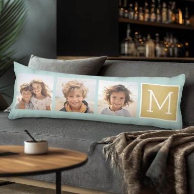 Create Your Own Photo Collage with Monogram Body Pillow