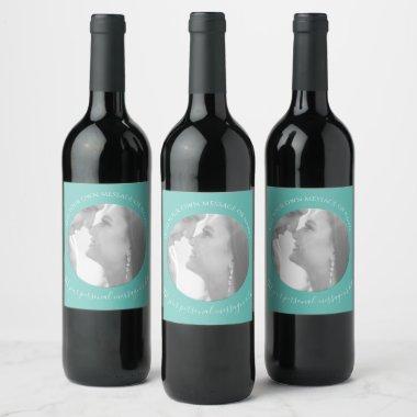 Create Your Own Photo Green Wine Label