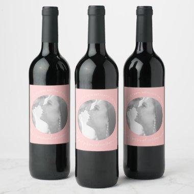 Create Your Own Photo Pink Wine Label