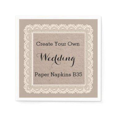 Create Your Own Rustic Burlap Look Paper Napkins