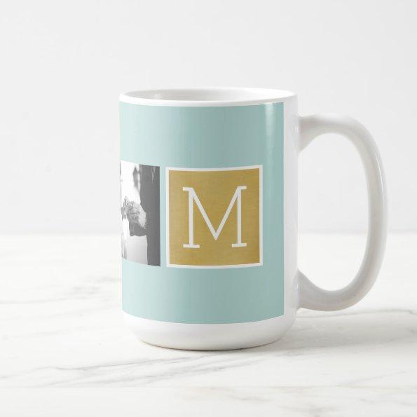 Create Your Own Wedding Photo Collage Monogram Coffee Mug