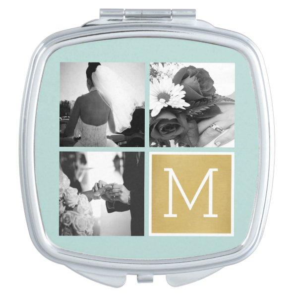 Create Your Own Wedding Photo Collage Monogram Makeup Mirror