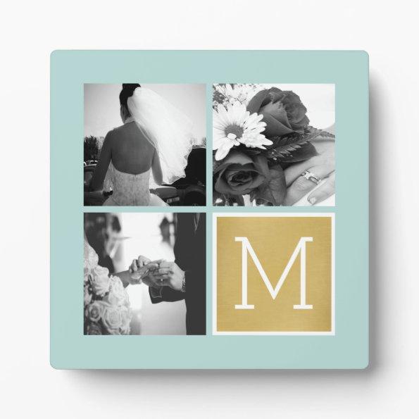 Create Your Own Wedding Photo Collage Monogram Plaque