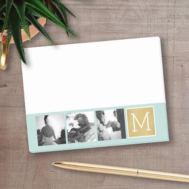 Create Your Own Wedding Photo Collage Monogram Post-it Notes