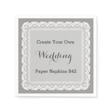Create Your Own White Lace Look Paper Napkins 42