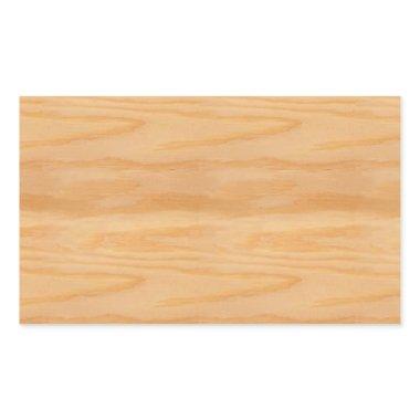 Creative Wood Blank Elegant Design Template Rectangular Sticker