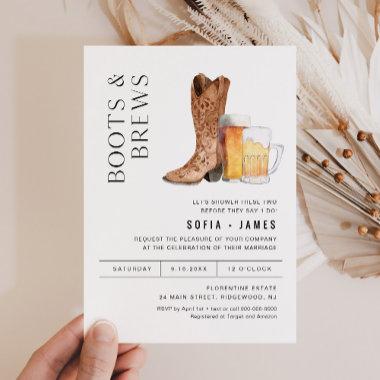 CRISTAL Boots & Brews Couples Shower Invitations