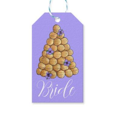 Croquembouche Choux Pastry Wedding Cake Bride Gift Tags