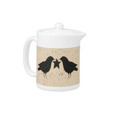 Crows With Star Teapot