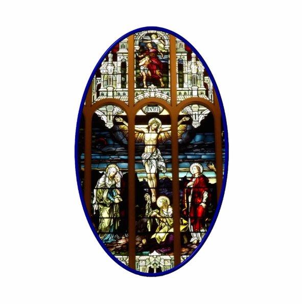 Crucifixion of Jesus stained glass window Cutout