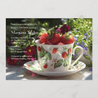 Cup of Strawberries Invitations