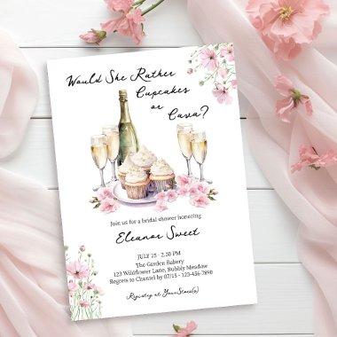 Cupcake or Cava Delicate Pink Floral