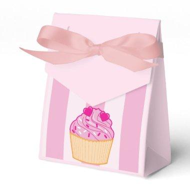 Cupcake with Two Hearts Bridal Shower Goody Box