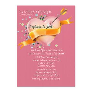 Cupid's Arrow Couples Bridal Shower Invitations